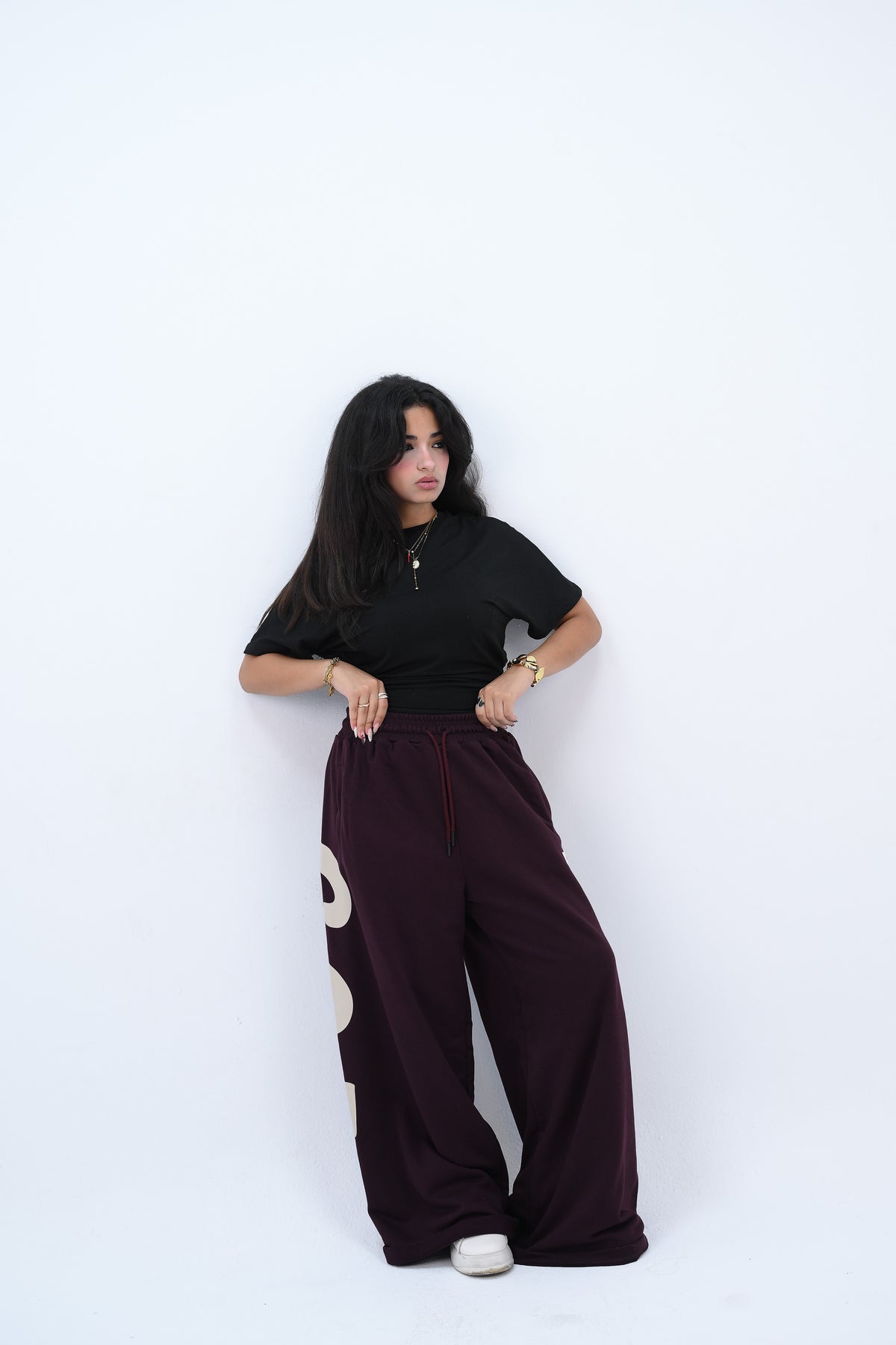 Cozy Oversized Pants Burgundy