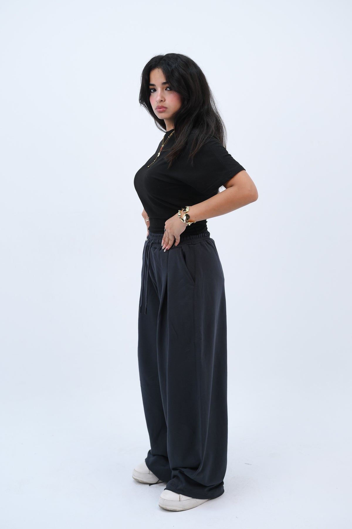 Baggy Fit Pants Dark Gray