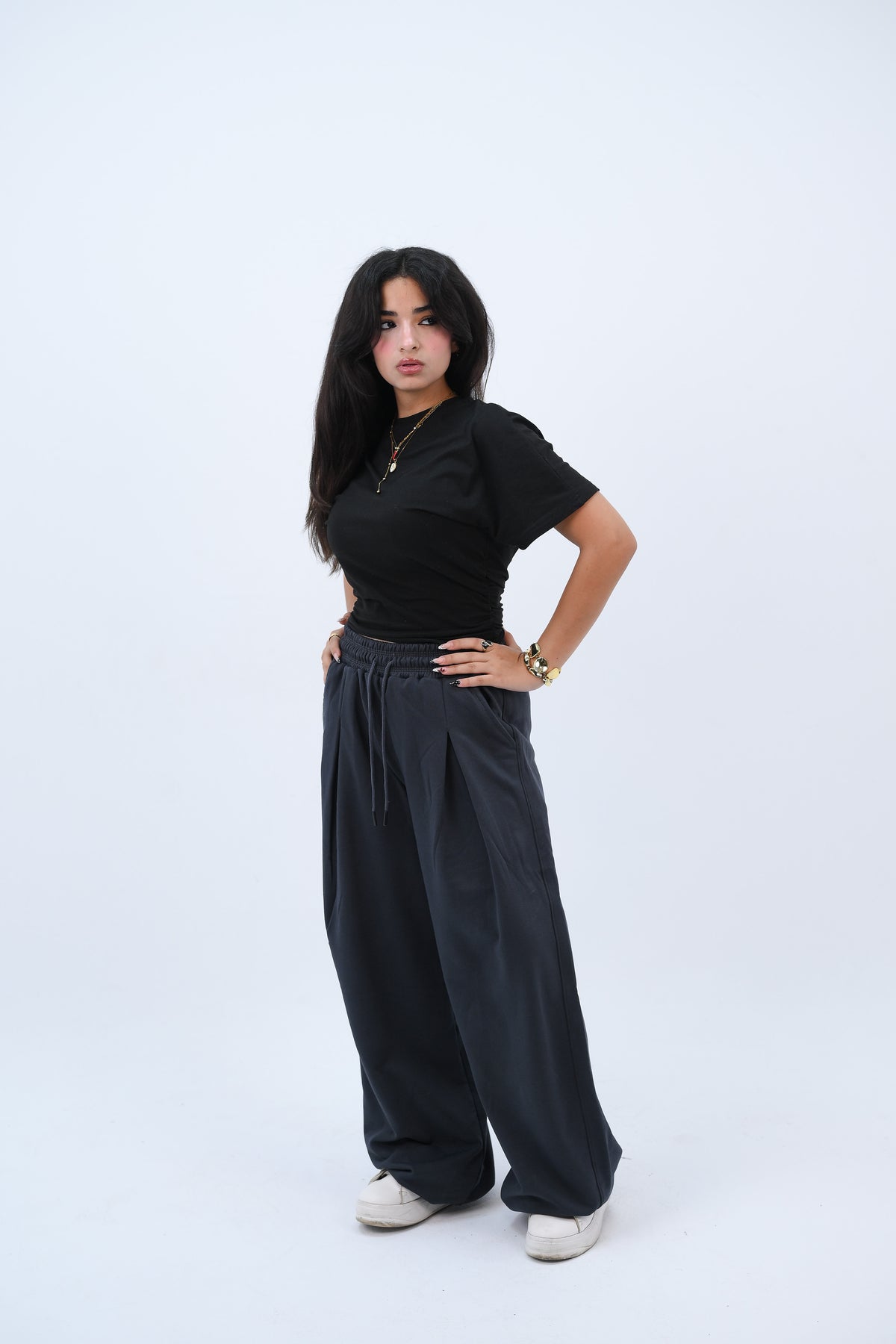 Baggy Fit Pants Dark Gray