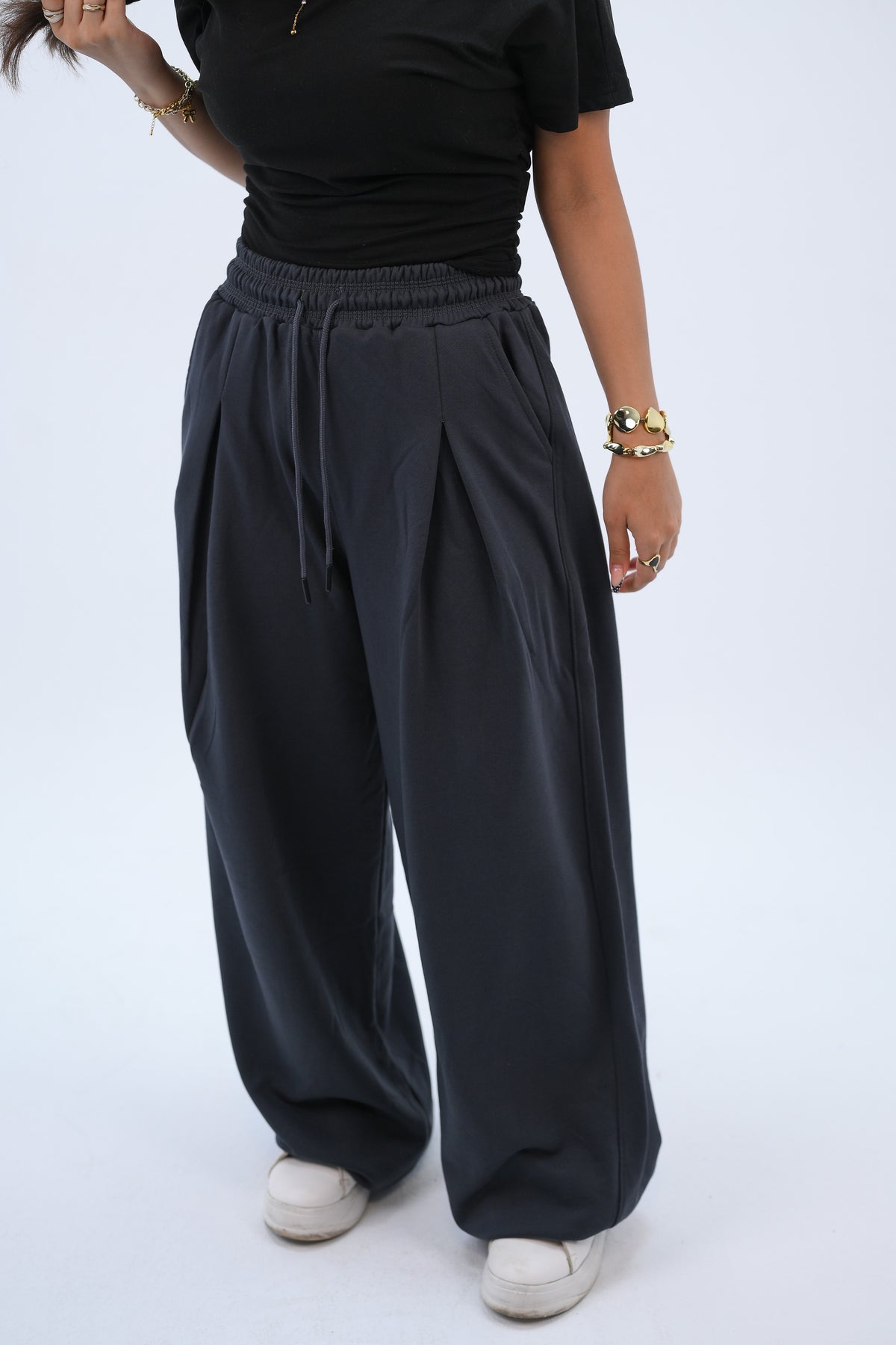 Baggy Fit Pants Dark Gray
