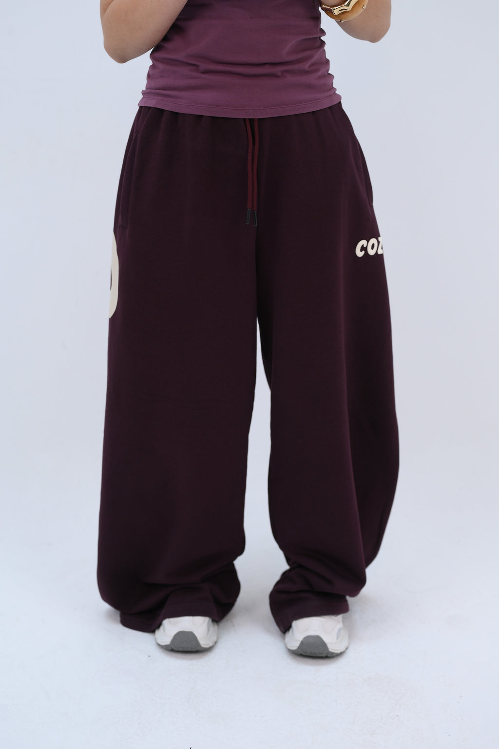 Cozy Oversized Pants Burgundy