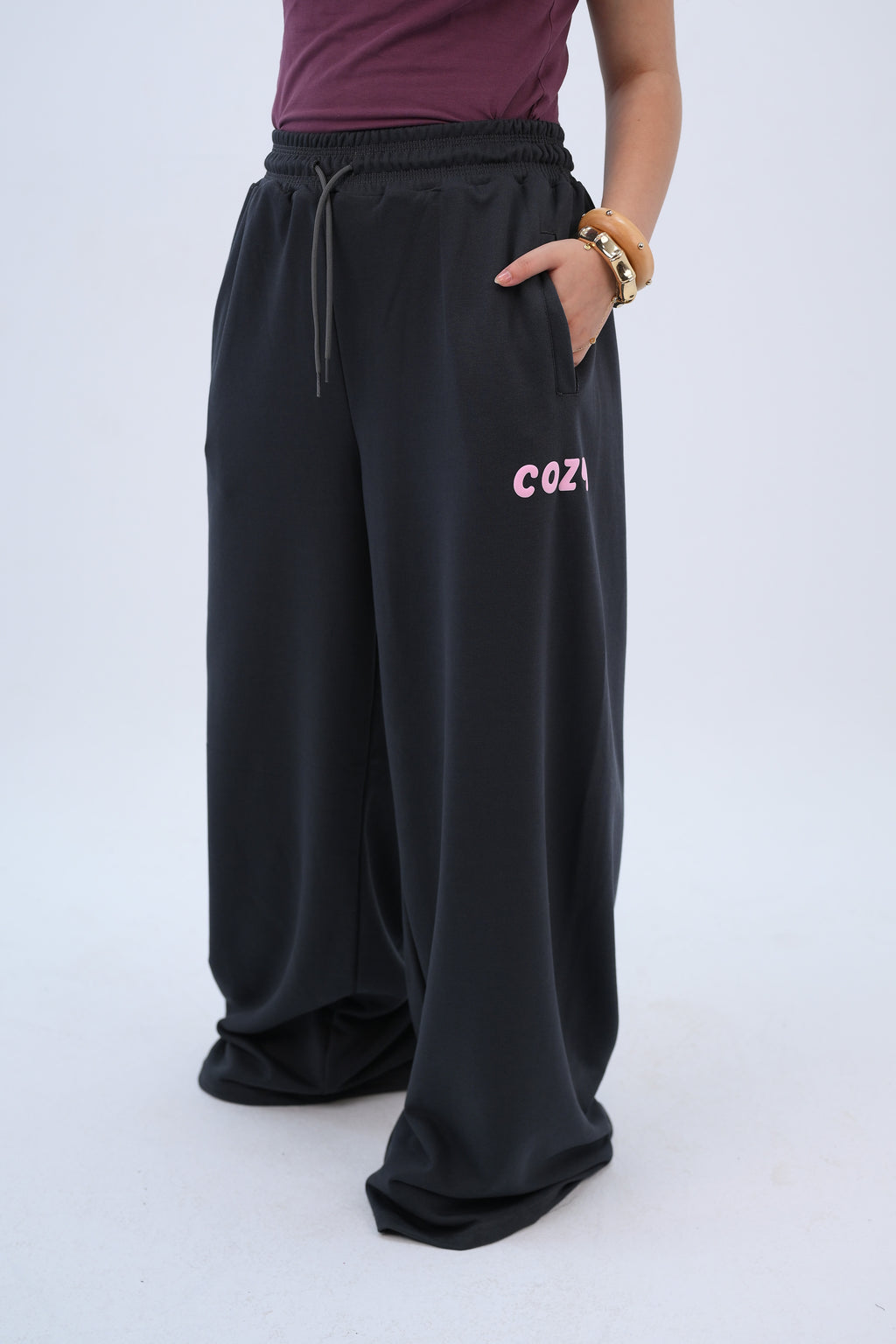 Cozy Oversized Pants Dark Gray