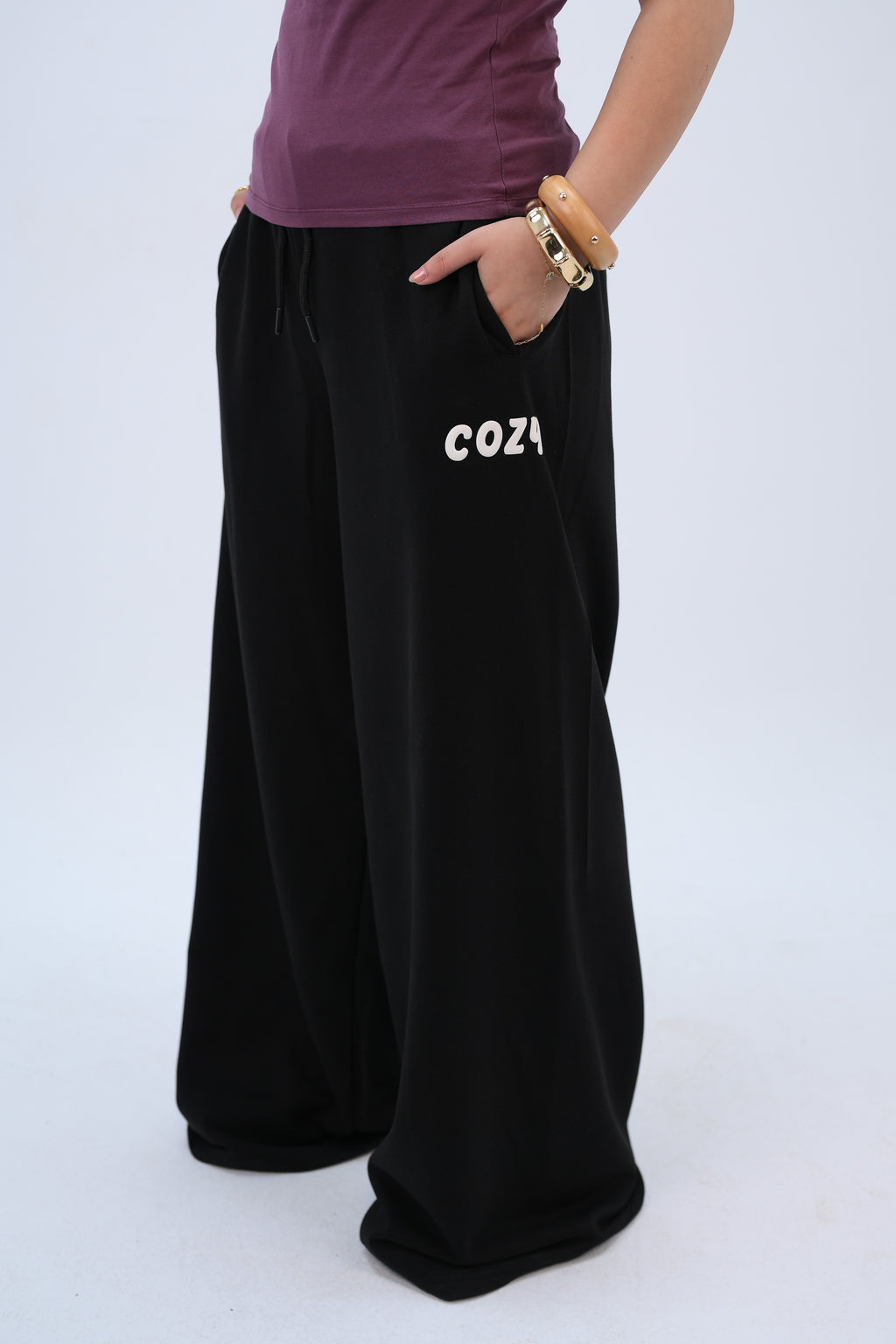 Cozy Oversized Pants Black