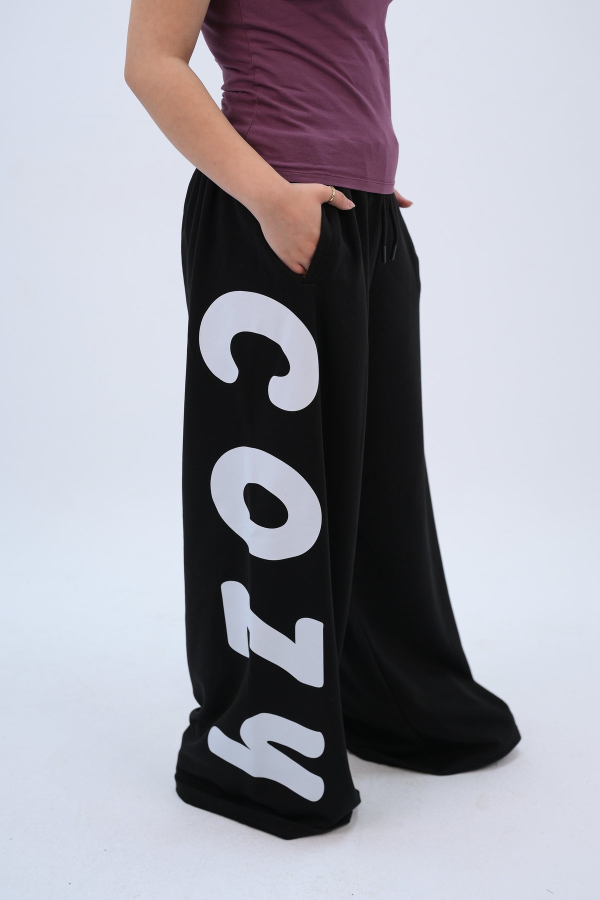 Cozy Oversized Pants Black