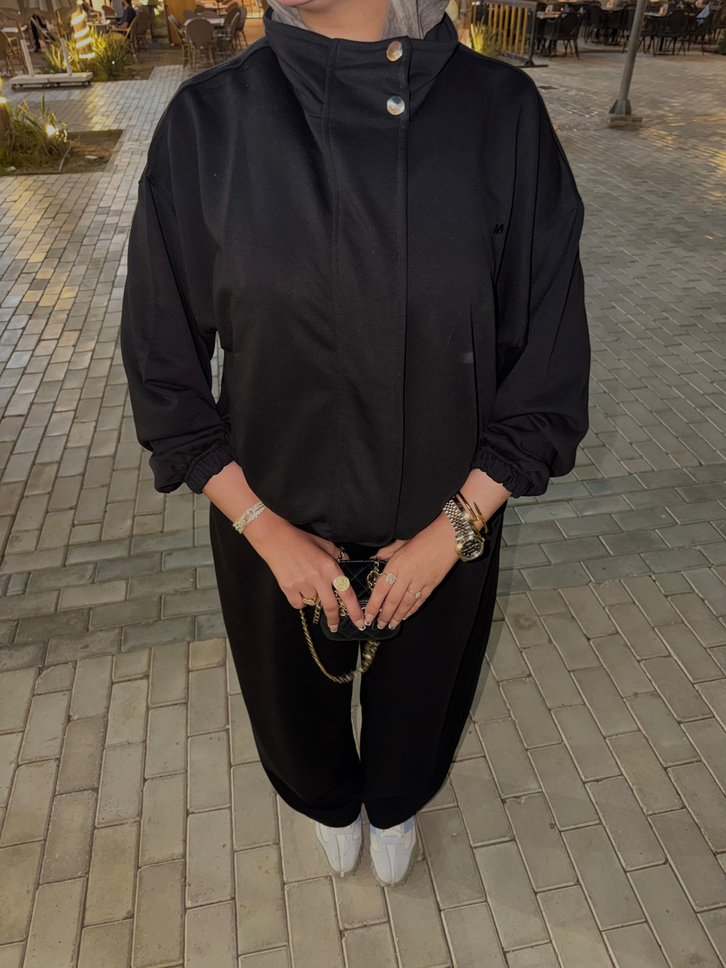 Melton Oversized set Black