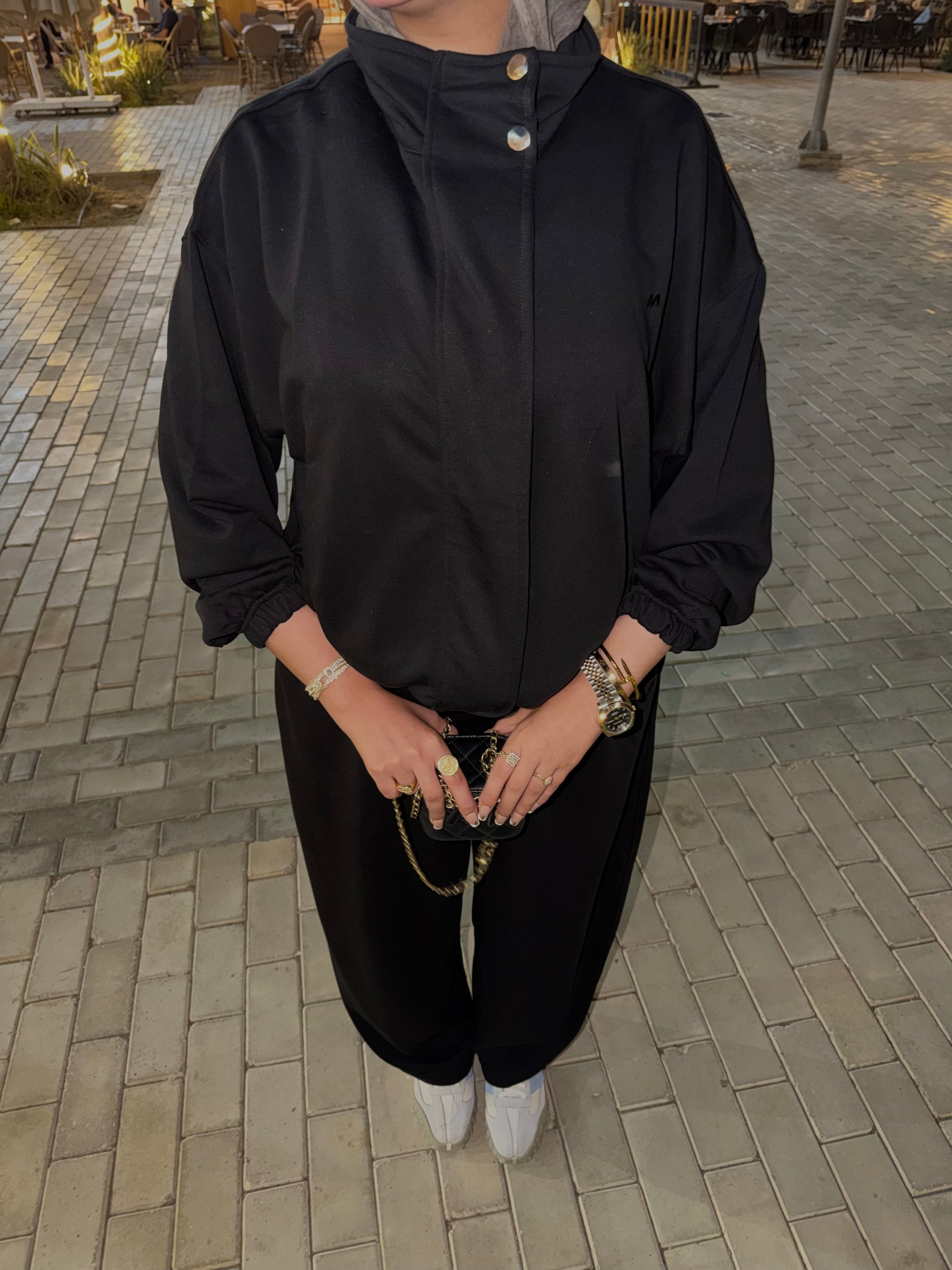 Melton Oversized set Black